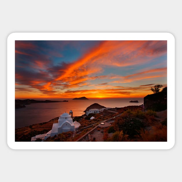 One more sunset in Milos Sticker by Cretense72